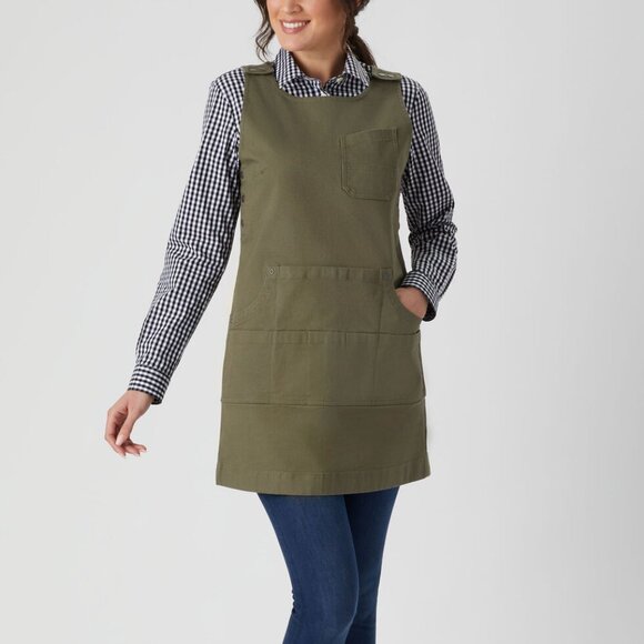 NEW Olive Green Women's DuluthFlex Fire Hose Apron Work Dress Size XS - Picture 3 of 8